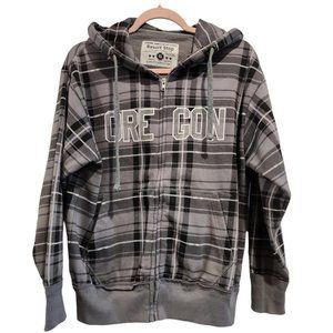 Oregon Ducks Plaid Zip Up